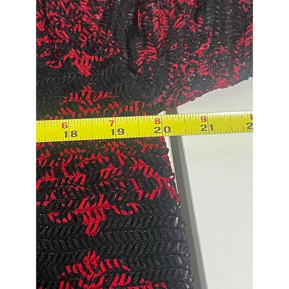 New Direction Red & Black Dark Fairy Style Top With Lining- Womens Size 1X-EUC - Picture 5 of 6